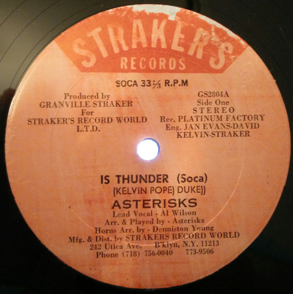 Is Thunder (Soca) / Thunder (D-J Mix) Ins.