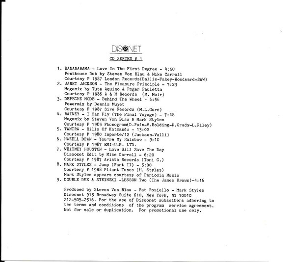 Disconet Dance Classics: CD Series #1