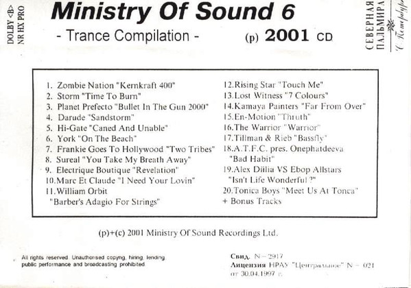 Ministry Of Sound 6