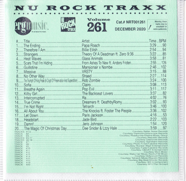 Nu Rock Traxx Volume 261