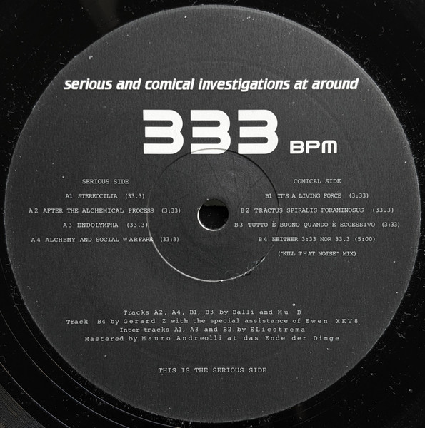 Serious And Comical Investigations At Around 333 bpm