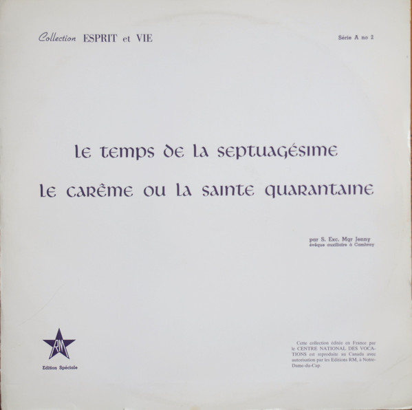 Le Temps De La Septuagésime - Carême