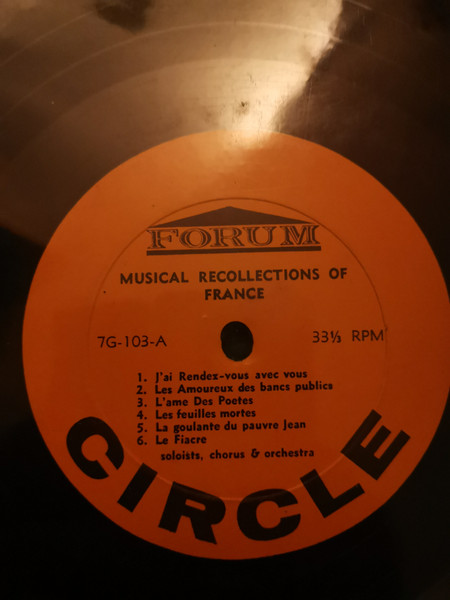 Musical Recollections Of France 