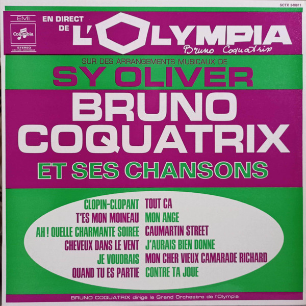 Bruno Coquatrix Et Ses Chansons, Sur Des Arrangements Musicaux De Sy Oliver
