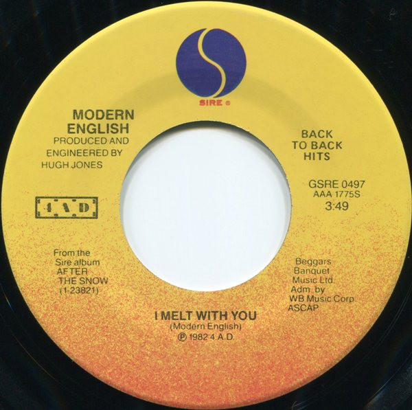 I Melt With You / Hands Across The Sea