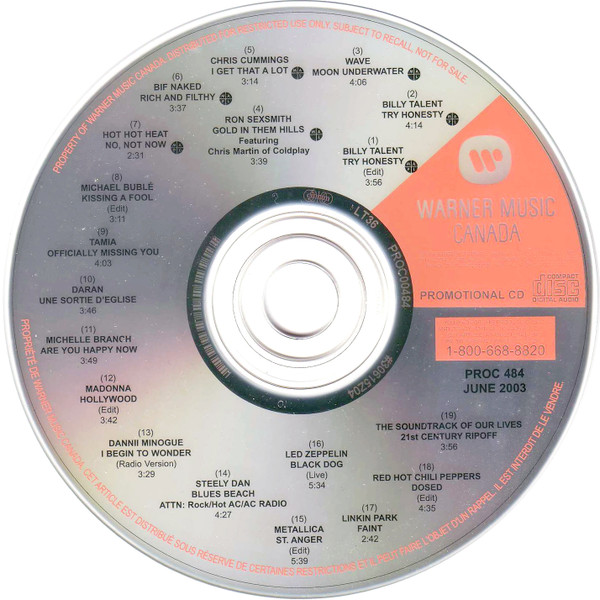 Warner Music Canada June 2003 - Vol. 484