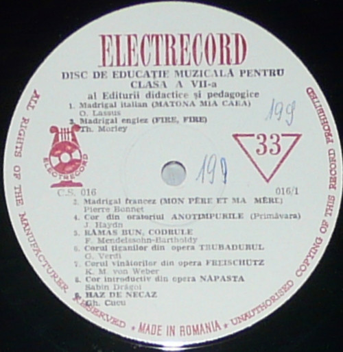 Disc De Educație Muzicală Pentru Clasa A VII-a