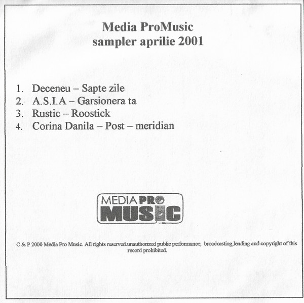Sampler Aprilie 2001