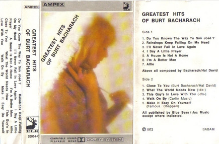 Greatest Hits Of Burt Bacharach