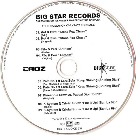Big Star Records Winter 2008 Promotion Sampler