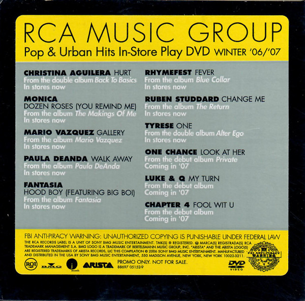 Pop & Urban Hits In-Store Play DVD Winter '06/'07