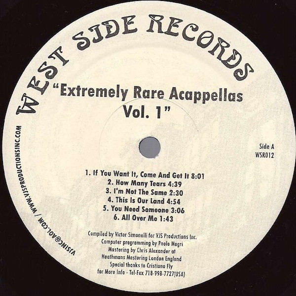 Extremely Rare Acappellas Vol. 1
