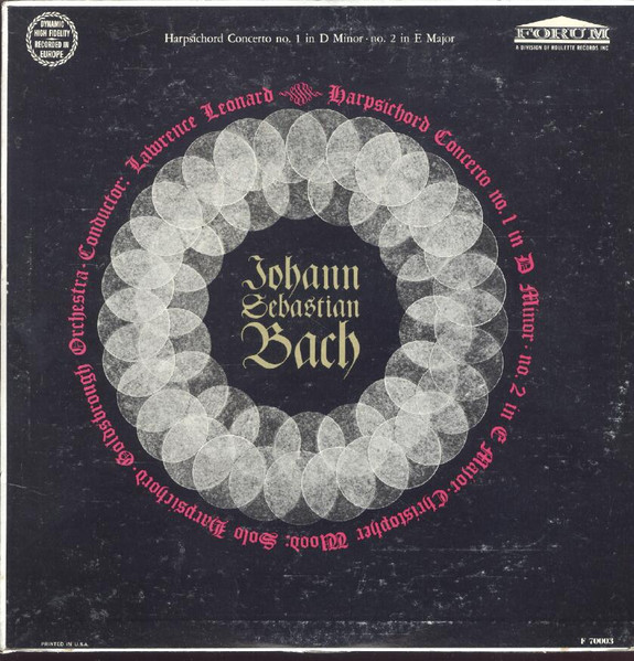Harpsichord Concerto No. 1 In D Minor · No. 2 In E Major