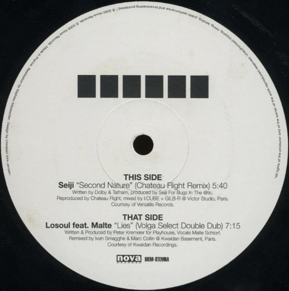 Second Nature (Chateau Flight Remix) / Lies (Volga Select Double Dub)