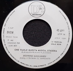 Che Vuole Questa Musica Stasera