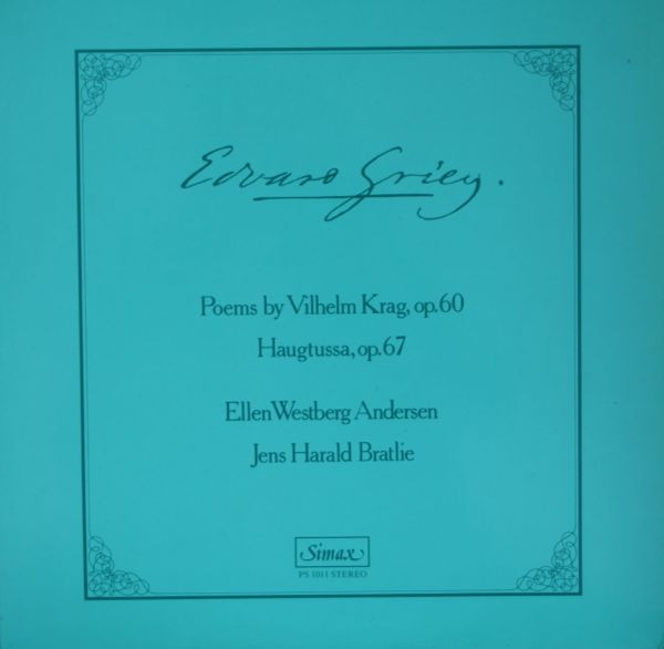 Poems By Vilhelm Krag, Op. 60 / Haugtussa, Op. 67