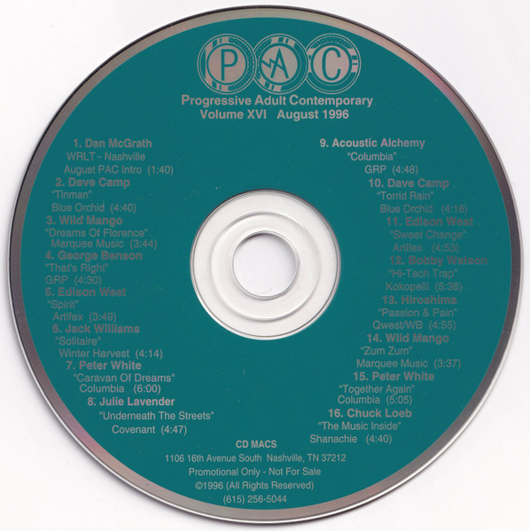 Progressive Adult Contemporary Volume XVI (August 1996)