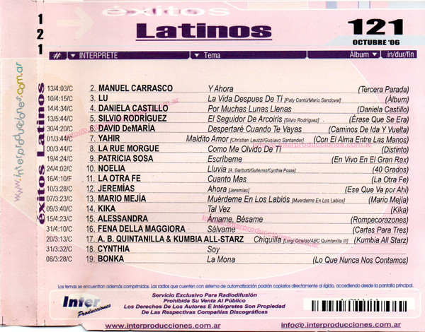 Éxitos Latinos 121 (Octubre 06)