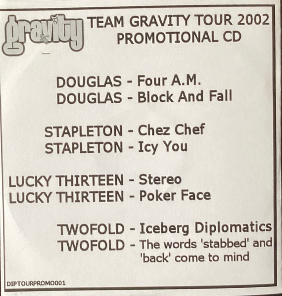 Team Gravity Tour 2002 Promotional CD