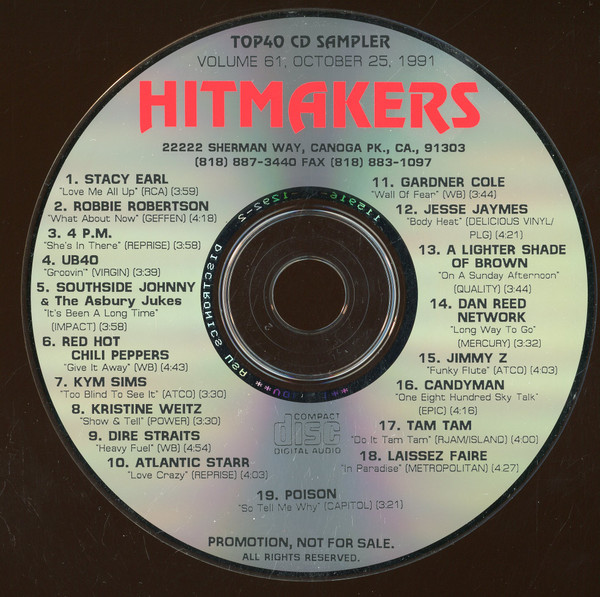 Hitmakers Top 40 CD Sampler Vol. 61, October 25, 1991