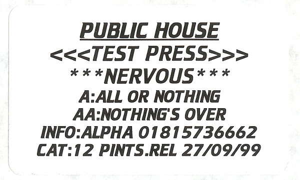 All Or Nothing / Nothing Is Over