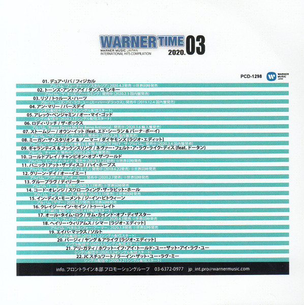 Warner Time 03 International Hits Compilation 2020