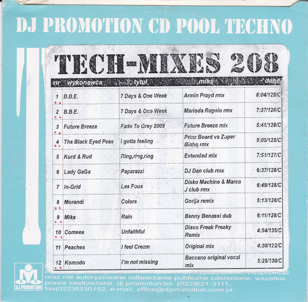 CD Pool Tech-Mixes 208