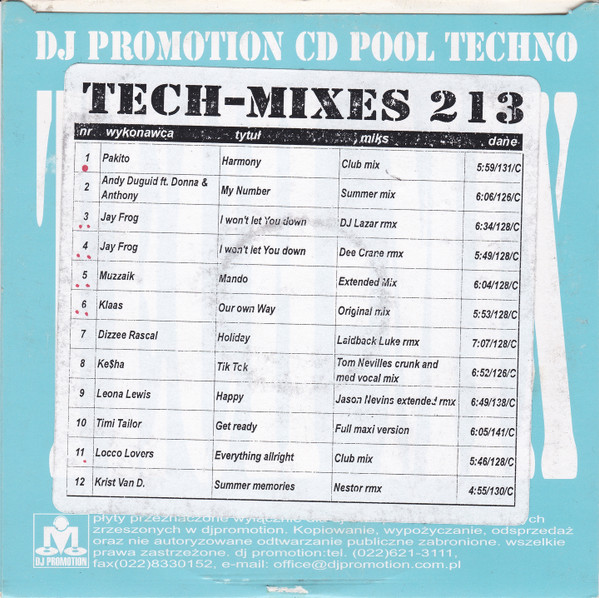 CD Pool Tech-Mixes 213