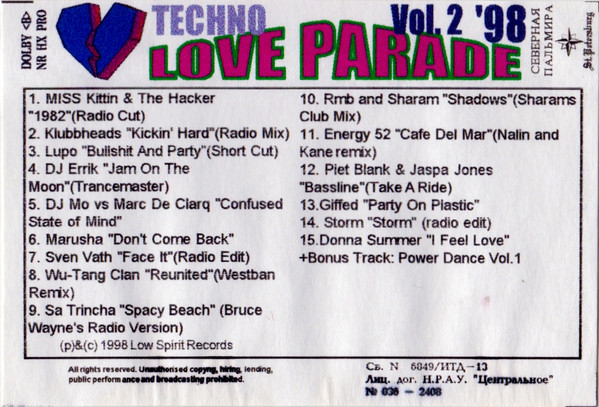 Techno Love Parade Vol. 2 '98