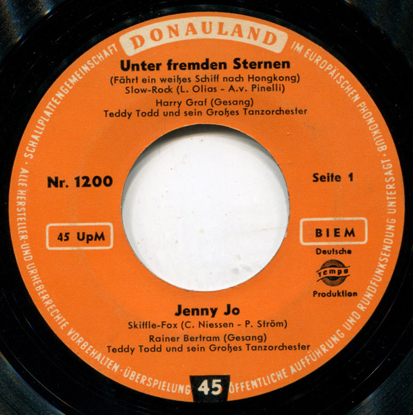 Unter Fremden Sternen / Jenny Jo / Kriminal Tango / Gitarren Klingen Leise Durch Die Nacht