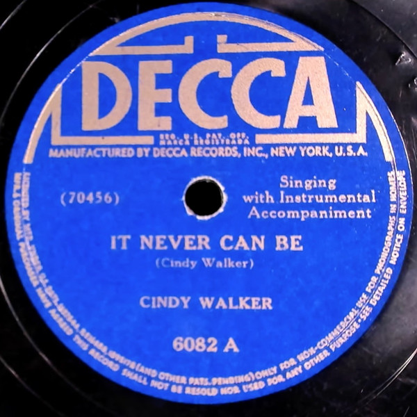 It Never Can Be / It's All Your Fault