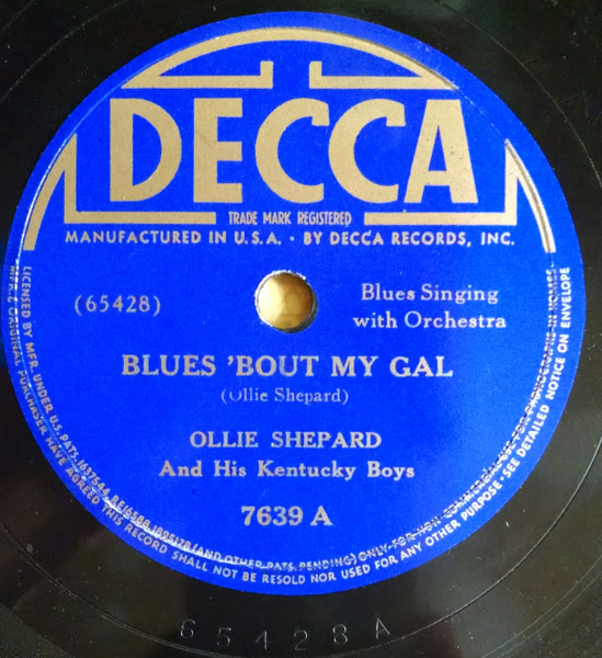 Blues 'Bout My Gal / Oh Maria