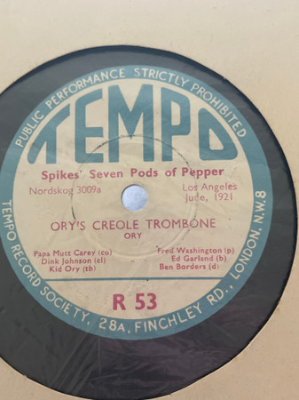 Ory’s Creole Trombone / Society Blues