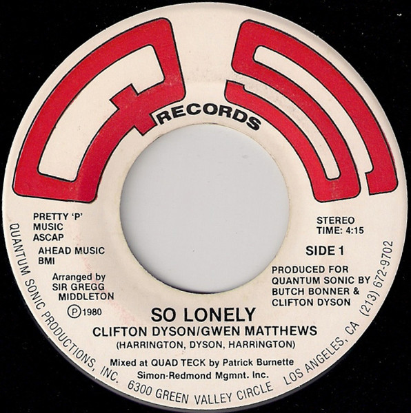 So Lonely / I'm Giving Up