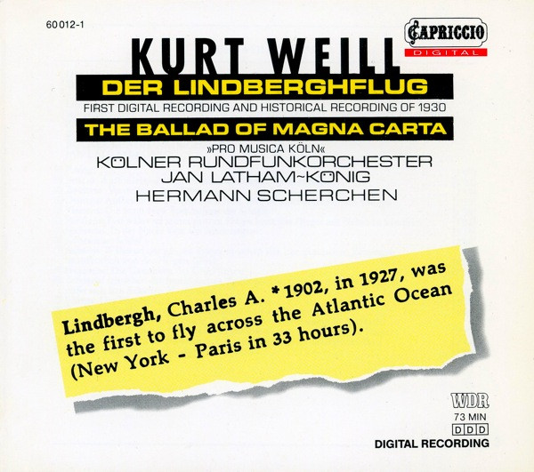 Der Lindberghflug / The Ballad Of Magna Carta