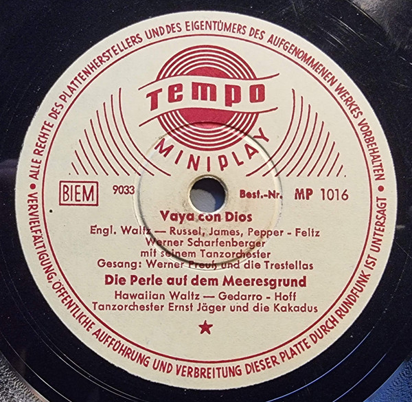 Die Schmiede Im Tiefen Forst / Warum Schreibst Du Nicht / Vaya Con Dios / Die Perle Auf Dem Meeresgrund