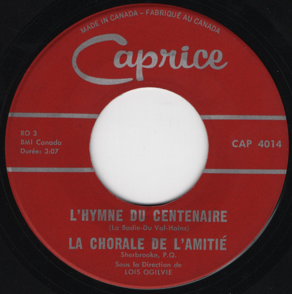 L'Hymne Du Centenaire / The Centennial Hymn