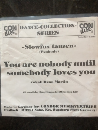 You're Nobody 'til Somebody Loves You