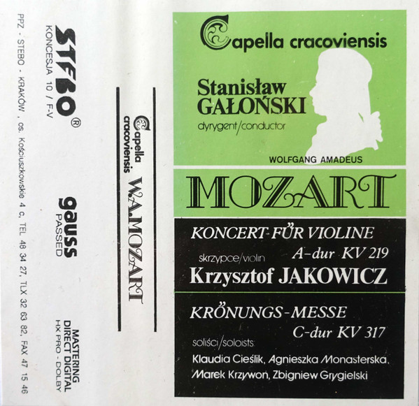 Koncert Fur Violine A-Dur KV 219/ Kronungs - Messe C-Dur KV 317