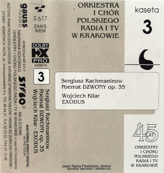 Sergiusz Rachmaninow - Poemat Dzwony / Wojciech Kilar - Krzesany