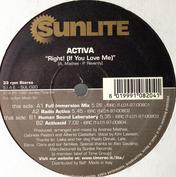 Right! (If You Love Me)