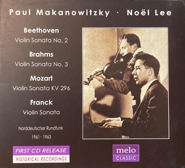 Violin Sonatas. Norddeutscher Rundfunk 1961 . 1963