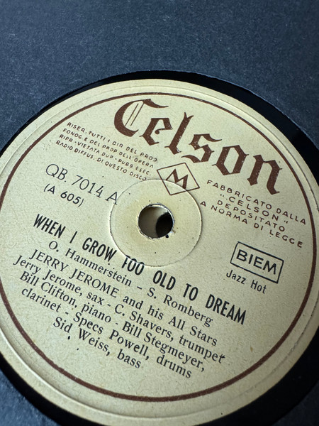 When I Grow To Old To Dream / Arsenic And Old Face
