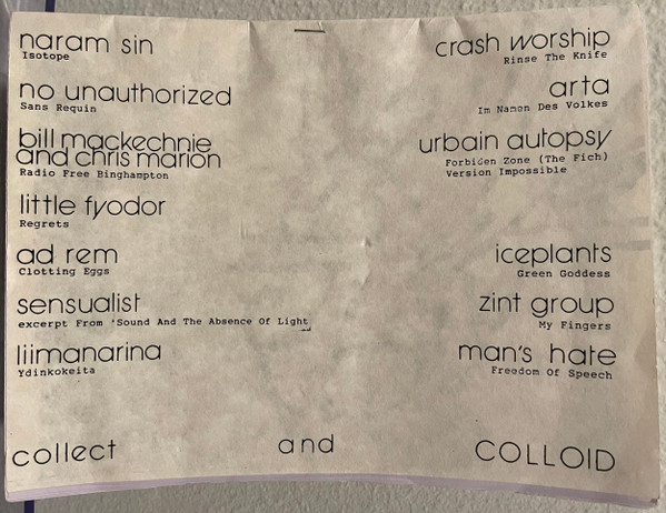 collect and COLLOID
