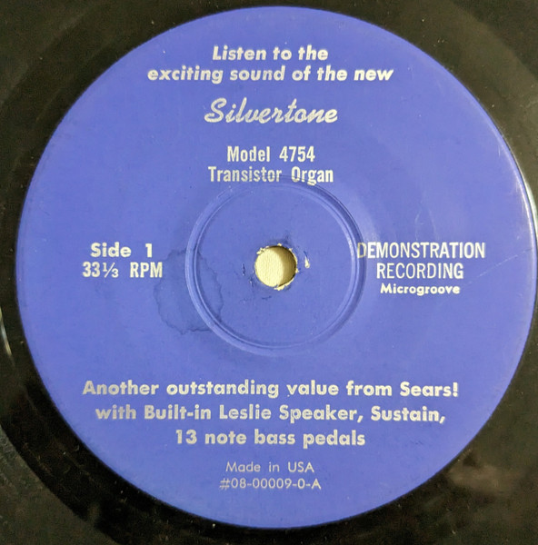 Silvertone Model 4754 Transistor Organ Demonstration Recording 