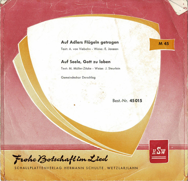 Auf Adlers Flügeln Getragen / Auf Seele, Gott Zu Loben