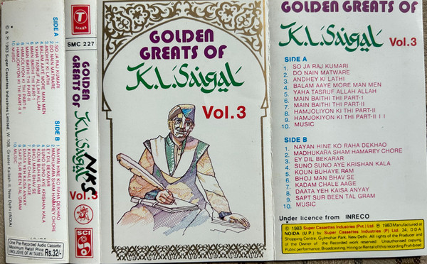 Golden Greats Of K.L. Saigal, Vol. 3