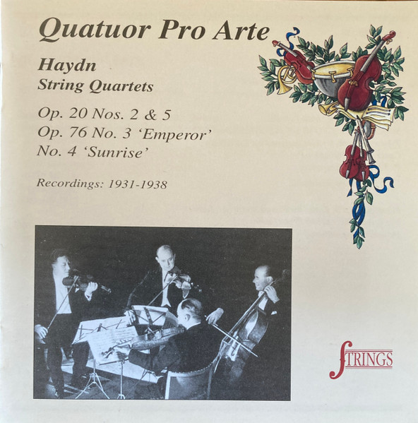 String Quartets, Recordings: 1931-1938