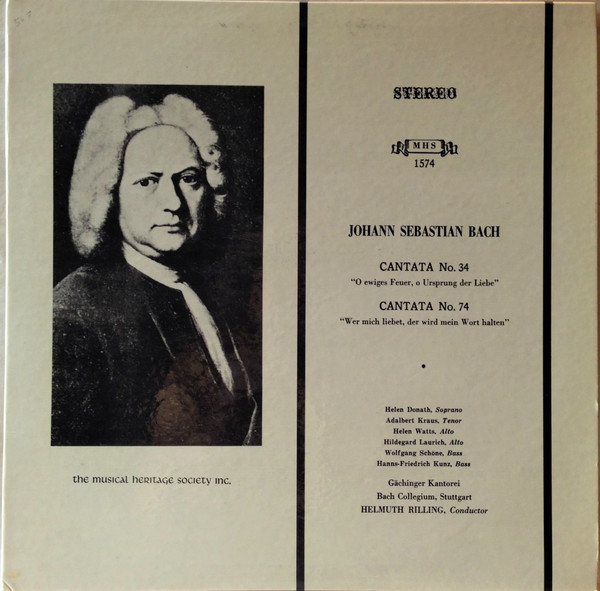 Cantata No. 34 "O Ewiges Feuer, O Ursprung Der Liebe" / Cantata No. 74 "Wer Mich Liebet, Der Wird Mein Wort Halten"