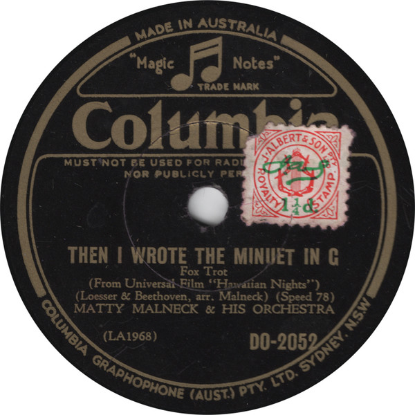 Then I Wrote The Minuet In G / Opus 5